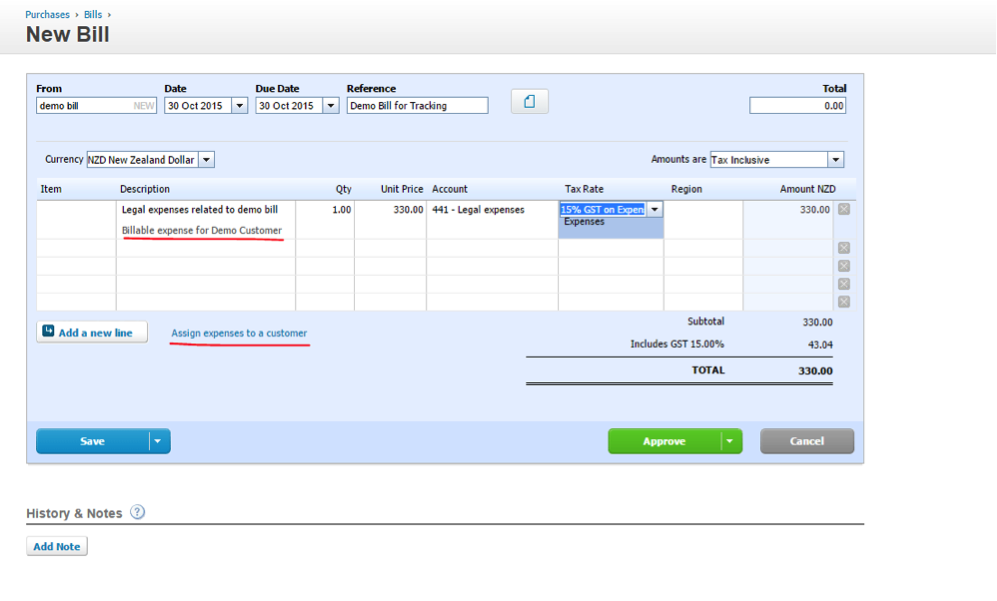 Xero assign expenses to customer Xero assign expenses to customer